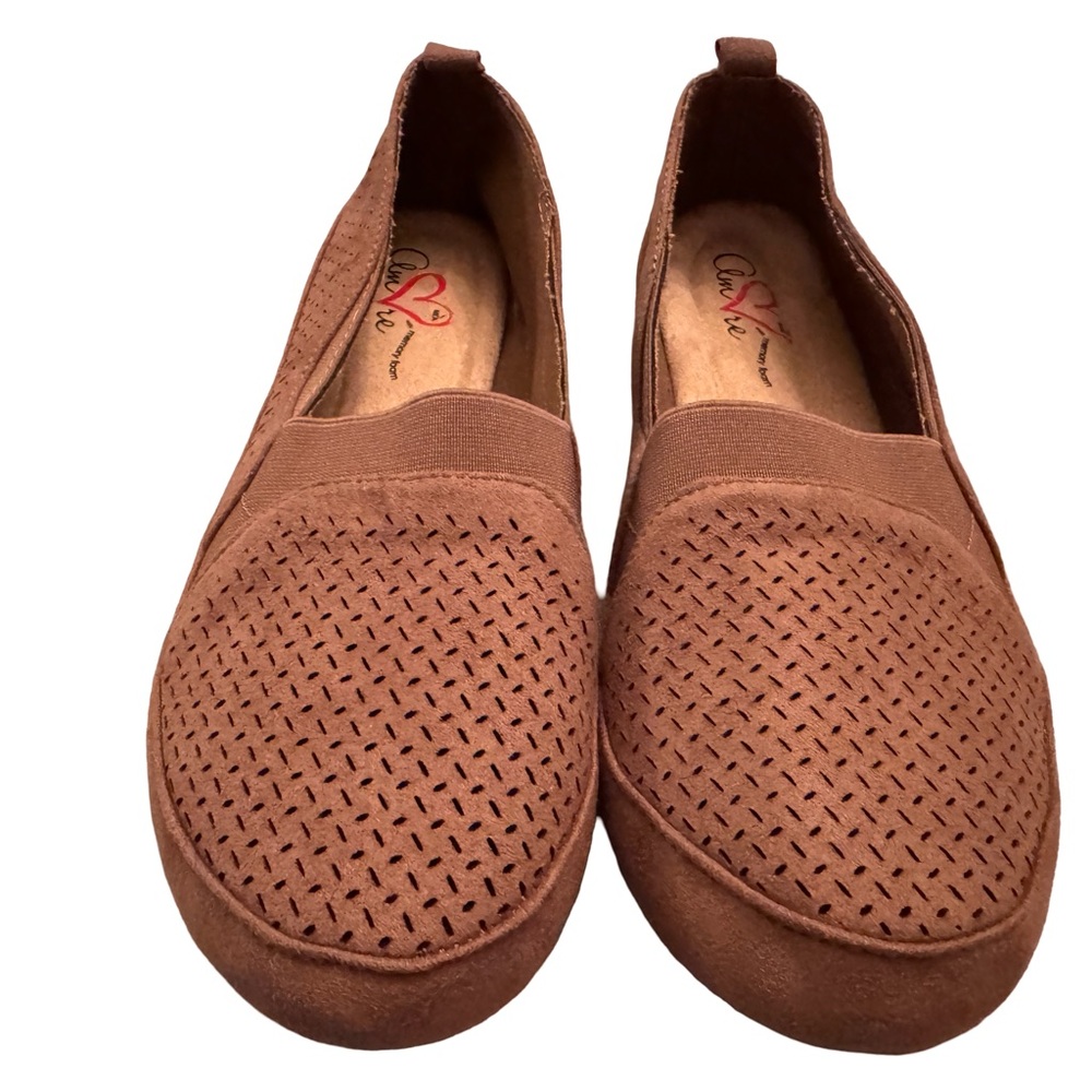 Mia Amore Alison Slip-On Suede Look Casual Shoes Size 9 Memory Foam Comfort NWOB